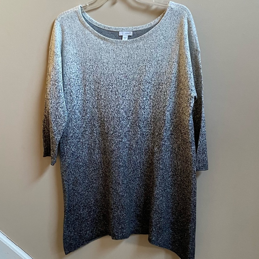PURE JILL WOMENS COZY PULLOVER TOP/SWEATER /MULTI/ OMBRÉ/MEDIUM